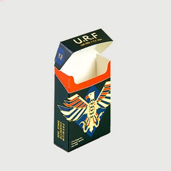 empty paper flip top cigarette