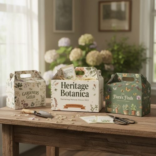 Custom Vintage Botanicals Gable Boxes